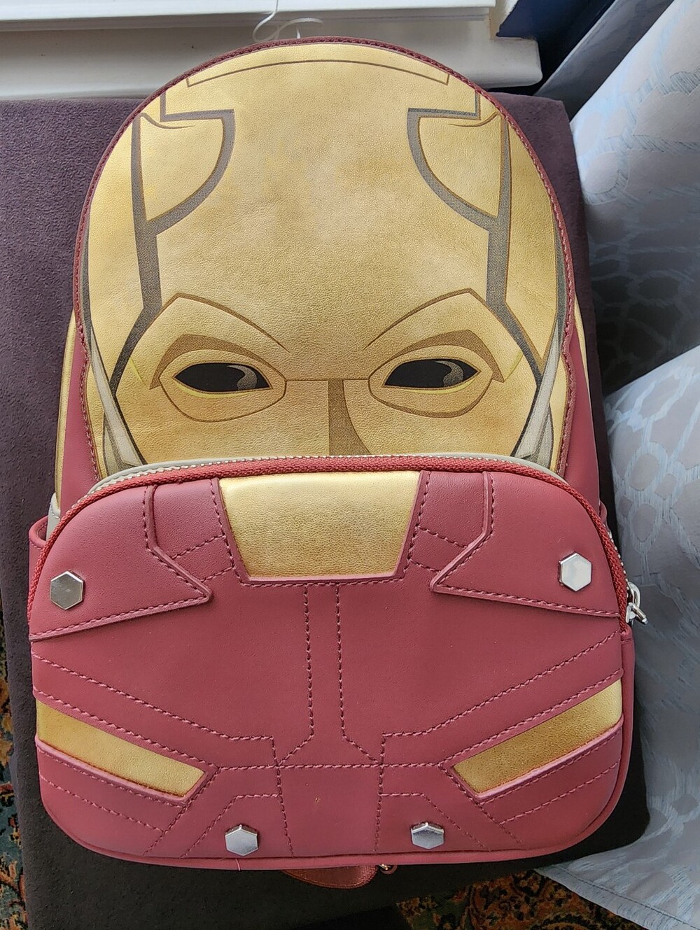NWT Loungefly Marvel Daredevil Cosplay Mini Backpack Yellow & Red Suit